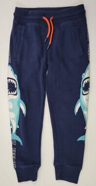 L5) 365 Kids Garanimals Boys Navy Blue Shark Sweat Pants Size 4